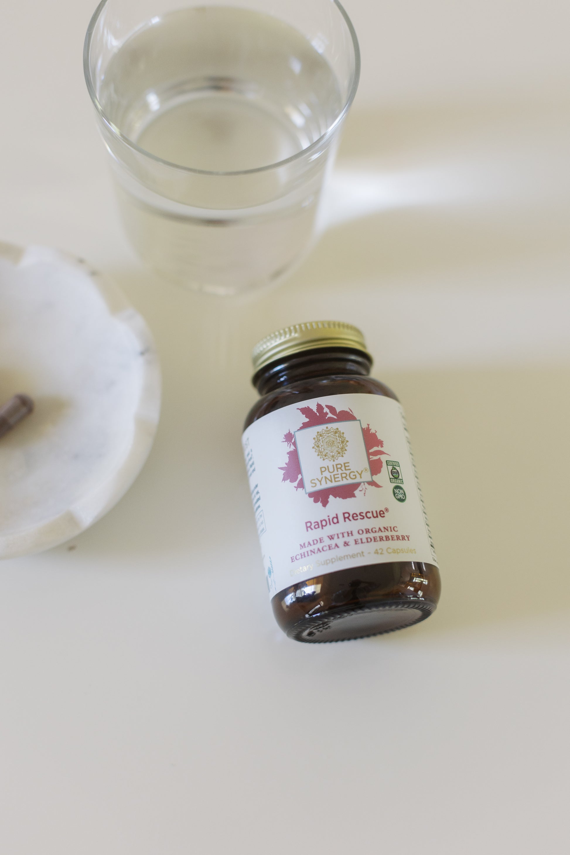 A bottle of Rapid Rescue by Pure Synergy