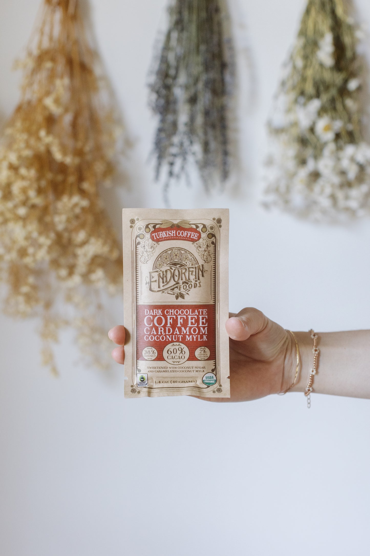 Image of a hand holding the Turkish Coffee Chocolate